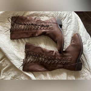 Kohls Knee High Riding Boots - Brown with bow